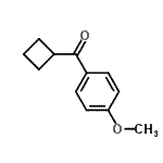 结构式 CAS# 100121-80-0, 环丁基(4-甲氧基苯基)甲酮
