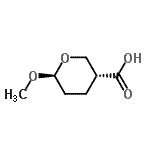 CAS#: 100205-36-5， (3R,6S)-6-Methoxytetrahydro-2H-Pyran-3-Carboxylic Acid