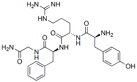 structure of CAS# 100304-60-7, Tyrosyl-Arginyl-Phenylalanyl-Glycinamide;(2S)-2-[[(2S)-2-Amino-3-(4-Hydroxyphenyl)Propanoyl]Amino]-N-[(1S)-2-[(2-Amino-2-Oxo-Ethyl)Amino]-2-Oxo-1-(Phenylmethyl)Ethyl]-5-Guanidino-Pentanamide;(2S)-2-[[(2S)-2-Amino-3-(4-Hydroxyphenyl)-1-Oxopropyl]Amino]-N-[(1S)-2-[(2-Amino-2-Oxoethyl)Amino]-2-Oxo-1-(Phenylmethyl)Ethyl]-5-Guanidinopentanamide;(2S)-2-[[(2S)-2-Amino-3-(4-Hydroxyphenyl)Propanoyl]Amino]-N-[(1S)-2-[(2-Amino-2-Keto-Ethyl)Amino]-1-(Benzyl)-2-Keto-Ethyl]-5-Guanidino-Valeramide