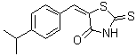 结构式 CAS# 100393-19-9, (5E)-5-(4-异丙基亚苄基)-2-硫代-1,3-噻唑烷-4-酮