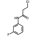 structure of CAS# 100638-26-4, 3-Chloro-N-(3-Fluorophenyl)Propanamide;3-chloro-N-(3-fluorophenyl)propanamide;MFCD01213656;propanamide, 3-chloro-N-(3-fluorophenyl)-