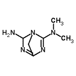 CAS 登录号：100707-48-0， N<sup>2</sup>,N<sup>2</sup>-二甲基-1,3,5-三氮杂双环[2.2.1]庚-2,4-二烯-2,6-二胺