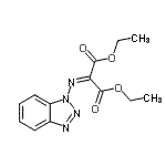 结构式 CAS# 100796-79-0, 二乙基(1H-苯并三唑-1-基亚氨基)丙二酸酯