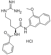 CAS#: 100900-33-2， N-[(1S)-4-[(Aminoiminomethyl)Amino]-1-[[(4-Methoxy-2-Naphthalenyl)Amino]Carbonyl]Butyl]-Benzamide Monohydrochloride