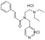 CAS#: 100908-65-4， N-(2-(Diethylamino)ethyl)-N-(4-pyridylmethyl)cinnamamide dihydrochloride