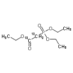 structure of CAS# 100940-60-1, Ethyl (Diethoxyphosphoryl)(<Sup>13</Sup>C<Sub>2</Sub>)Acetate;ethyl (1,2-(13)C2)(diethoxyphosphinyl)acetate;Triethyl phosphonoacetate-13C2;TRIETHYLPHOSPHONOACETATE-13C2