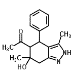 CAS#: 101587-85-3， 1-(6-Hydroxy-3,6-Dimethyl-4-Phenyl-4,5,6,7-Tetrahydro-2H-Indazol-5-Yl)Ethanone