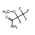 structure of CAS# 10186-65-9, 2,3,3,3-Tetrafluoro-2-Methoxypropanamide;2-Methoxy-2,3,3,3-tetrafluoropropanamide;2-Methoxytetrafluoropropionamide;MFCD00193112