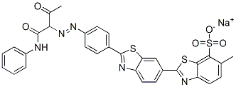 CAS#: 10190-69-9， Sodium 6-Methyl-2'-[4-[[2-Oxo-1-[(Phenylamino)Carbonyl]Propyl]Azo]Phenyl][2,6'-Bibenzothiazole]-7-Sulphonate