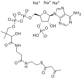 CAS#: 102029-52-7， Coenzyme A S-(3-Oxobutanoate) Tetrasodium Salt