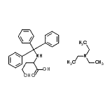 structure of CAS# 102056-97-3, N-Tritylhomoserine - N,N-Diethylethanamine (1:1);N-TRITYL-L-HOMOSERINETRIETHYLAMINESALT
