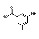 structure of CAS# 102153-73-1, 3-Amino-5-Iodobenzoic Acid;3-Amino-5-iodorobenzoic acid