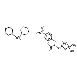 结构式 CAS# 102185-42-2, 二环己基铵2-(叔-丁氧羰基氨基)-3-(4-硝基苯基)丙酸酯