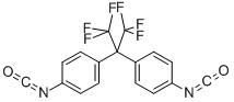 结构式 CAS# 10224-18-7, 1,1'-[2,2,2-三氟-1-(三氟甲基)乙亚基]二[4-异氰酸-苯]