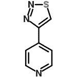 structure of CAS# 102253-71-4, 4-(1,2,3-Thiadiazol-4-Yl)Pyridine;4-(1,2,3-thiadiazol-4-yl)pyridine;4-(4-1,2,3-Thiadiazolyl)pyridine;4-[1,2,3]Thiadiazol-4-yl-pyridine