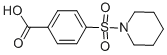 structure of CAS# 10252-83-2, 4-(1-Piperidinylsulfonyl)-Benzoic Acid;4-(1-Piperidylsulfonyl)Benzoate;4-Piperidinosulfonylbenzoate;Zinc00190172