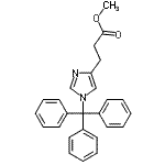 结构式 CAS# 102676-60-8, 甲基3-(1-三苯甲基-1H-咪唑-4-基)丙酸酯