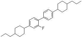 结构式 CAS# 102714-93-2, 2-氟-4-(4-丙基环己基)-1-[4-(4-丙基环己基)苯基]苯