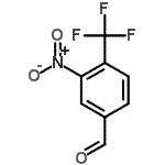 structure of CAS# 102844-90-6, 3-Nitro-4-(Trifluoromethyl)Benzaldehyde;3-Nitro-4-(trifluoromethyl)benzaldehyde;3-Nitro-4-(trifluoromethyl)benzaldehyde 98%;3-Nitro-α,α,α-trifluoro-p-tolualdehyde
