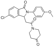 CAS#: 103255-59-0， 5-Chloro-2-(4-Methoxyphenyl)-3-[2-Oxo-2-(4-Oxopiperidin-1-Yl)Ethyl]-3H-Isoindol-1-One