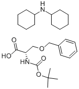 结构式 CAS# 10342-01-5, 叔丁氧羰基-(苄基)丝氨酸二环己基胺盐