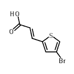 structure of CAS# 103686-16-4, (2E)-3-(4-Bromo-2-Thienyl)Acrylic Acid;(E)-3-(4-bromanylthiophen-2-yl)prop-2-enoic acid;(E)-3-(4-bromo-2-thiophenyl)-2-propenoic acid;3- acrylicacid