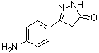 structure of CAS# 103755-57-3, 5-(4-Aminophenyl)-2,4-Dihydro-3H-Pyrazol-3-One;3-(4-aminophenyl)-2-pyrazolin-5-one;MFCD11099534;MFCD08059837
