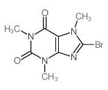 structure of CAS# 10381-82-5, 8-Bromo-1,3,7-Trimethylpurine-2,6-Dione;8-Bromo-1,3,7-Trimethyl-Purine-2,6-Dione;8-Bromo-1,3,7-Trimethyl-Xanthine;8-Bromocaffeine