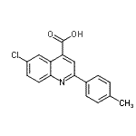 结构式 CAS# 103914-61-0, 6-氯-2-(4-甲基苯基)-4-喹啉羧酸