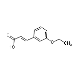 structure of CAS# 103986-73-8, (2E)-3-(3-Ethoxyphenyl)Acrylic Acid;(2E)-3-(3<wbr>-Ethoxyph<wbr>enyl)prop<wbr>-2-enoic <wbr>acid, (E)<wbr>-3-(3-Eth<wbr>oxyphenyl<wbr>)acrylic <wbr>acid;(2E)-3-(3<wbr>-Ethoxyph<wbr>enyl)prop<wbr>-2-enoic <wbr>acid; (E)<wbr>-3-(3-Eth<wbr>oxyphenyl<wbr>)acrylic <wbr>acid;(E)-3-(3-Ethoxyphenyl)acrylic acid