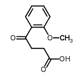 structure of CAS# 103987-16-2, 4-(2-Methoxyphenyl)-4-Oxobutanoic Acid;4-(2-Methoxyphenyl)-4-oxobutyric acid;MFCD01311637