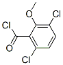structure of CAS# 10411-85-5, 3,6-Dichloro-Ortho-Anisic acid chloride;3,6-Dichloro-2-Methoxy-Benzoyl Chloride;3,6-Dichloro-O-Anisic Acid Chloride;Benzoyl Chloride, 3,6-Dichloro-2-Methoxy-