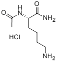 structure of CAS# 104584-11-4, (2S)-2-(Acetylamino)-6-Amino-Hexanamide Hydrochloride (1:1);(S)-2-(Acetylamino)-6-Aminohexanamide Monohydrochloride;(2S)-2-(Acetylamino)-6-Aminohexanamide Hydrochloride;N-ALPHA-ACETYL-L-LYSINE AMIDE HYDROCHLORIDE