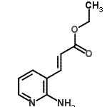 结构式 CAS# 104830-01-5, 乙基(2E)-3-(2-氨基-3-吡啶基)丙烯酸酯