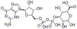 CAS#: 10485-25-3， Mannopyranuronic acid 1-5'-ester with guanosine 5'-(trihydrogen diphosphate)
