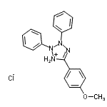 结构式 CAS# 10560-45-9, 5-(4-甲氧基苯基)-2,3-二苯基-2,3-二氢-1H-四唑-1-鎓氯化物