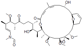 CAS#: 105694-31-3， N-[(E,3R,4R,5R,9S,10S,11S)-11-[(1S,3S,4S,5S,7R,8S,9R,12E,14E,17S,19S)-4,17-Dihydroxy-3,5,7-Trimethoxy-4,8,14-Trimethyl-11-Oxo-10,23-Dioxabicyclo[17.3.1]Tricosa-12,14,20-Trien-9-Yl]-10-Hydroxy-4-Methoxy-3,5,9-Trimethyl-6-Oxododec-1-Enyl]-N-Methylformamide