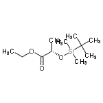 structure of CAS# 106513-42-2, Ethyl (2S)-2-{[Dimethyl(2-Methyl-2-Propanyl)Silyl]Oxy}Propanoate;(S)-2-(te<wbr>rt-butyl-<wbr>dimethyls<wbr>ilanyloxy<wbr>)propioni<wbr>c acid et<wbr>hyl ester;(S)-ethyl 2-(tert-butyldimethylsilyloxy)propanoate;Ethyl (S)-(-)-2-(tert-butyldimethylsilyloxy)propionate