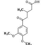 structure of CAS# 106591-88-2, 5-(3,4-Dimethoxyphenyl)-3-Methyl-5-Oxopentanoic Acid;5-(3,4-Dimethoxyphenyl)-3-methyl-5-oxovaleric acid