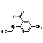 structure of CAS# 106690-40-8, N-Ethyl-5-Methyl-3-Nitro-2-Pyridinamine;2-Ethylamino-5-methyl-3-nitropyridine;Ethyl-(5-methyl-3-nitro-pyridin-2-yl)-amine