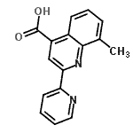 结构式 CAS# 107027-35-0, 8-甲基-2-(2-吡啶基)-4-喹啉羧酸