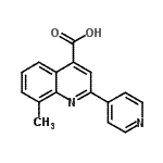 结构式 CAS# 107027-42-9, 8-甲基-2-(4-吡啶基)-4-喹啉羧酸