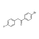 structure of CAS# 107028-32-0, 1-(4-Bromophenyl)-2-(4-Fluorophenyl)Ethanone;4'-bromo-2-(4-fluorophenyl)acetophenone;MFCD02260764