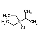 structure of CAS# 107149-56-4, Chloro(Diethyl)Isopropylsilane;Chlorodiethylisopropylsilane;Diethyl isopropylsilyl chloride;Diethylisopropylchlorosilane