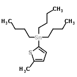 结构式 CAS# 107311-67-1, 三丁基(5-甲基-2-噻吩基)锡烷