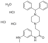CAS#: 107314-69-2， 3-[4-(3-Benzhydryl-5-Methylaminophenyl)Piperazin-1-Yl]Propanamide Trihydrochloride