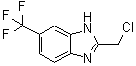 结构式 CAS# 107430-29-5, 2-(氯甲基)-6-(三氟甲基)-1H-苯并咪唑