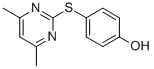 structure of CAS# 107718-34-3, 4-[(4,6-Dimethyl-2-Pyrimidinyl)Thio]-Phenol;4-[(4,6-DIMETHYLPYRIMIDIN-2-YL)THIO]PHENOL