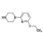 structure of CAS# 108122-25-4, 1-(6-Ethoxy-2-Pyridinyl)Piperazine;1-(6-Ethoxy-2-pyridyl)piperazine;1-(6-ethoxypyridin-2-yl)piperazine;1-(6-Ethoxy-pyridin-2-yl)-piperazine