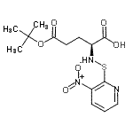结构式 CAS# 108312-25-0, (2S)-5-[(2-甲基-2-丙基)氧基]-2-{[(3-硝基-2-吡啶基)硫基]氨基}-5-氧代戊酸